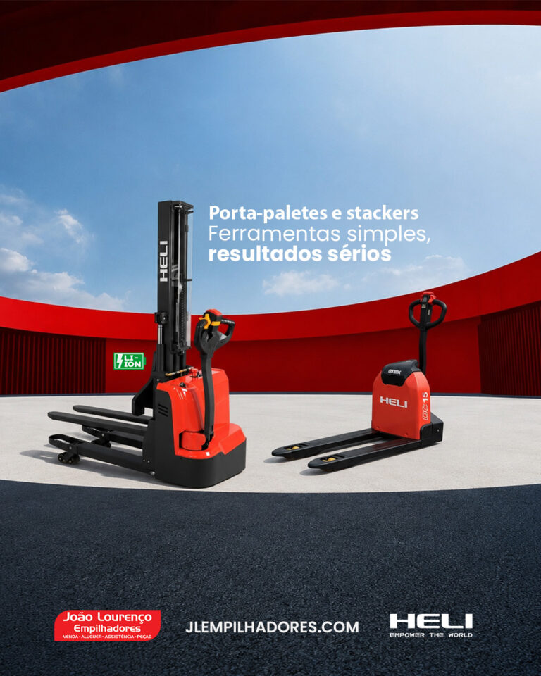 Porta-paletes e stackers: eficiência na logística