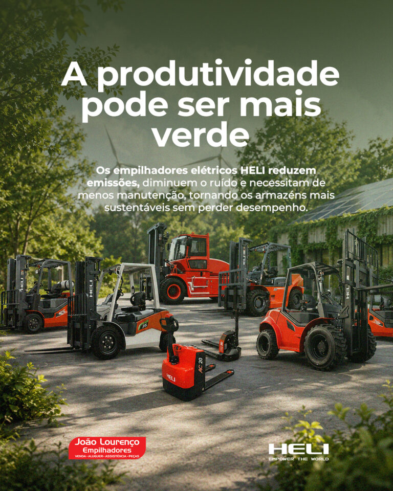 Empilhadores elétricos HELI unem desempenho e sustentabilidade