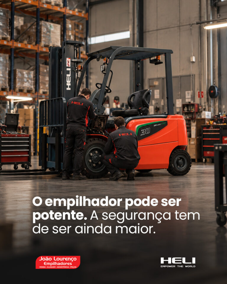 O empilhador pode ser potente. A segurança tem de ser ainda maior.