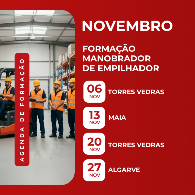 Formação de manobrador de empilhador – Datas disponíveis em novembro